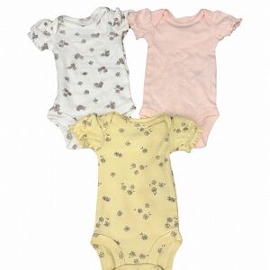Carter's Floral Bodysuit Set - White, Pink, Yellow